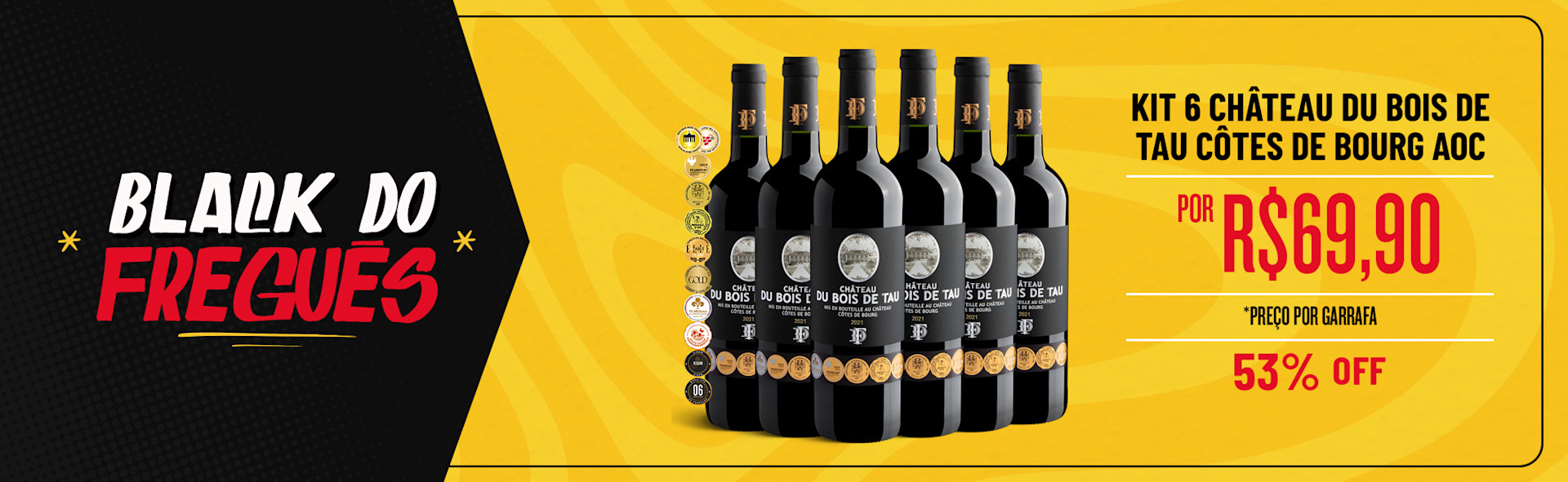 Kit 6 Château du Bois de Tau Côtes de Bourg AOC*