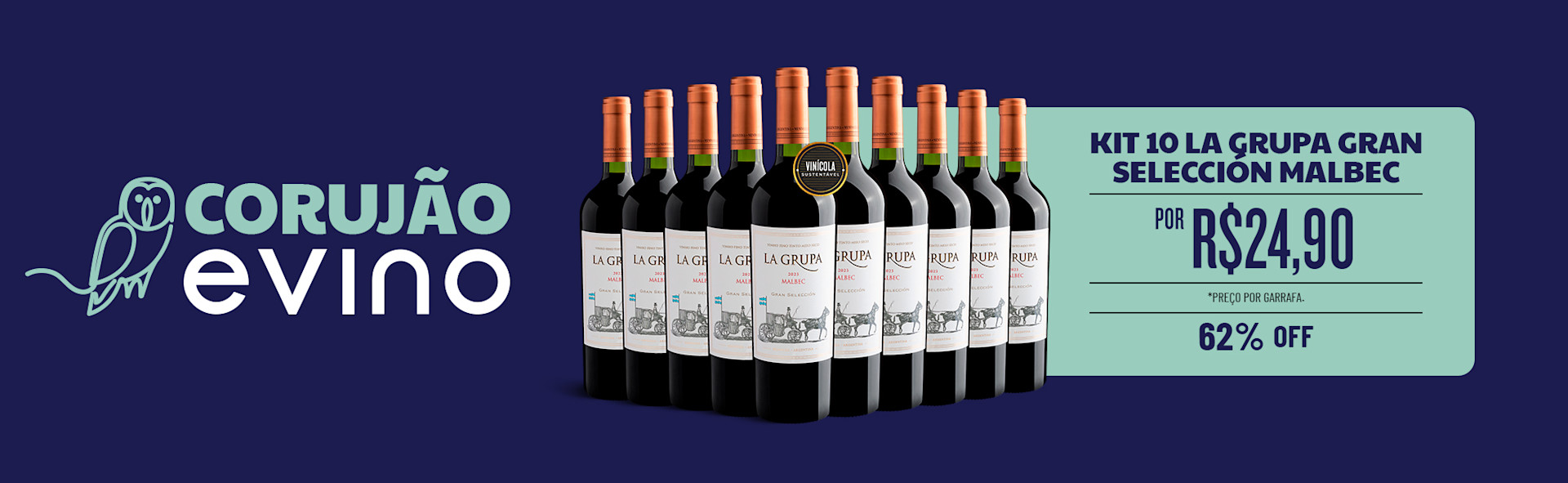 Kit 10 La Grupa Gran Selección Malbec 