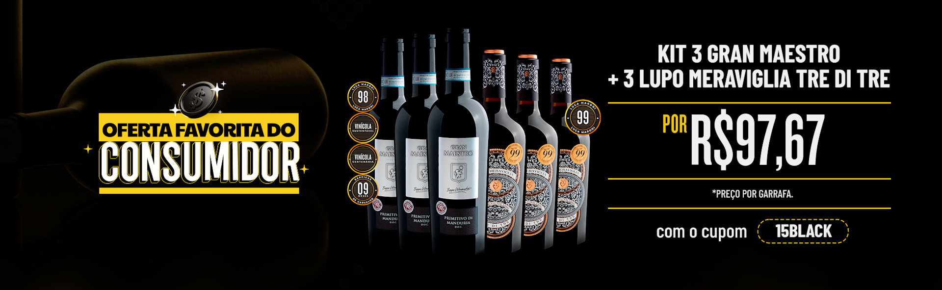 Oferta Favorita: Kit 3 Gran Maestro + 3 Lupo